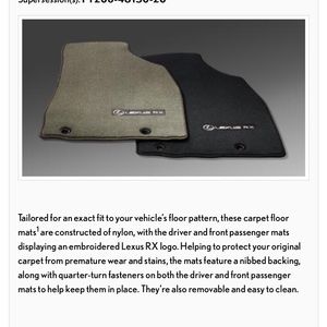 Set of Lexus floor mats